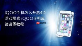 iqoo手机怎么开启4d游戏震感 iqoo手机反馈设置教程