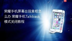 荣耀手机屏幕出现黄框怎么办 荣耀手机talkback模式关闭教程