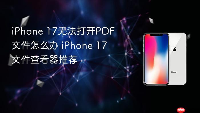 iphone 17无法打开pdf文件怎么办 iphone 17文件查看器推荐