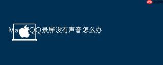 mac版qq录屏没有声音怎么办