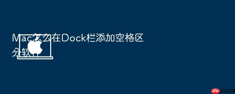 mac怎么在dock栏添加空格区分软件