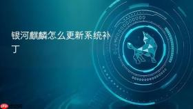 银河麒麟怎么更新系统补丁