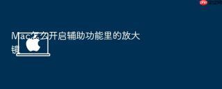 mac怎么开启辅助功能里的放大镜