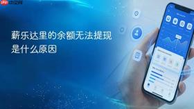 薪乐达里的余额无法提现是什么原因
