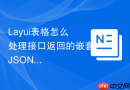 Layui表格怎么处理接口返回的嵌套JSON数据