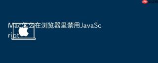 Mac怎么在浏览器里禁用JavaScript