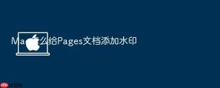 mac怎么给pages文档添加水印