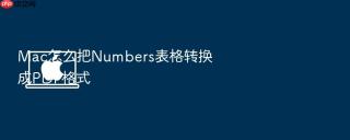 Mac怎么把Numbers表格转换成PDF格式