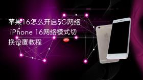 苹果16怎么开启5G网络 iPhone 16网络模式切换设置教程