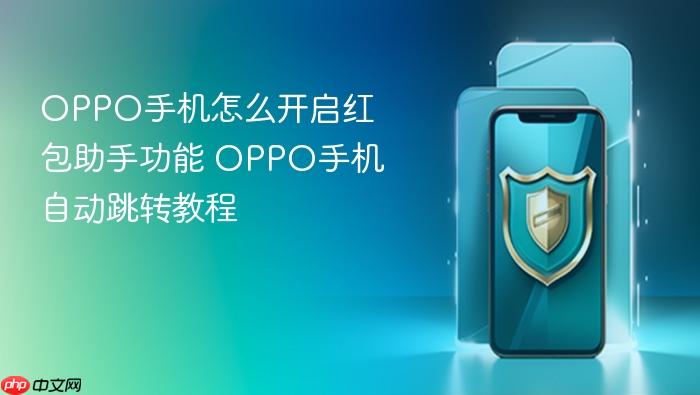 oppo手机怎么开启红包助手功能 oppo手机自动跳转教程