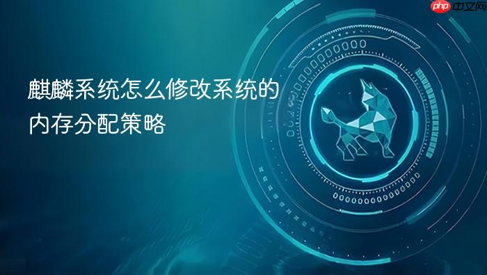 麒麟系统怎么修改系统的内存分配策略