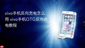 vivo手机反向充电怎么用 vivo手机otg反向供电教程
