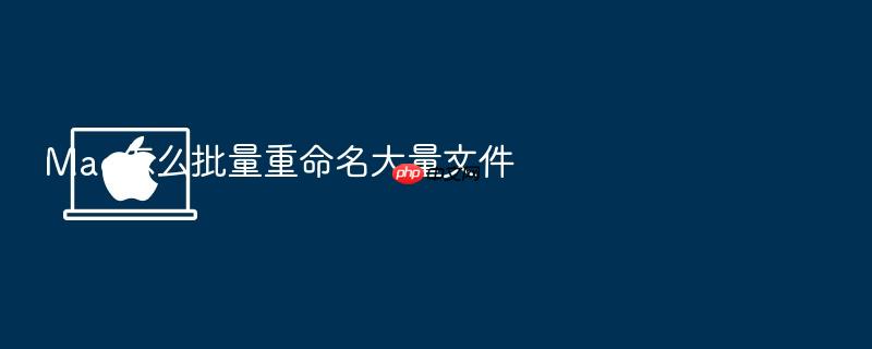 mac怎么批量重命名大量文件