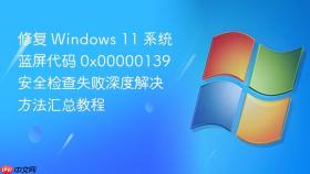 修复 windows 11 系统蓝屏代码 0x00000139 安全检查失败深度解决方法汇总教程