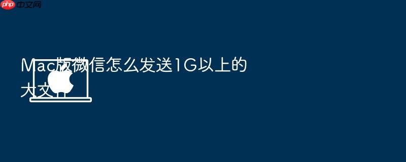 mac版微信怎么发送1g以上的大文件