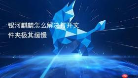 银河麒麟怎么解决打开文件夹极其缓慢