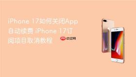 iphone 17如何关闭app自动续费 iphone 17订阅项目取消教程