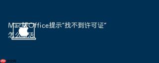 mac版office提示“找不到许可证”怎么激活
