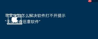苹果电脑怎么解决软件打不开提示“无法检查恶意软件”