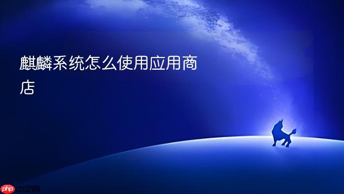 麒麟系统怎么使用应用商店