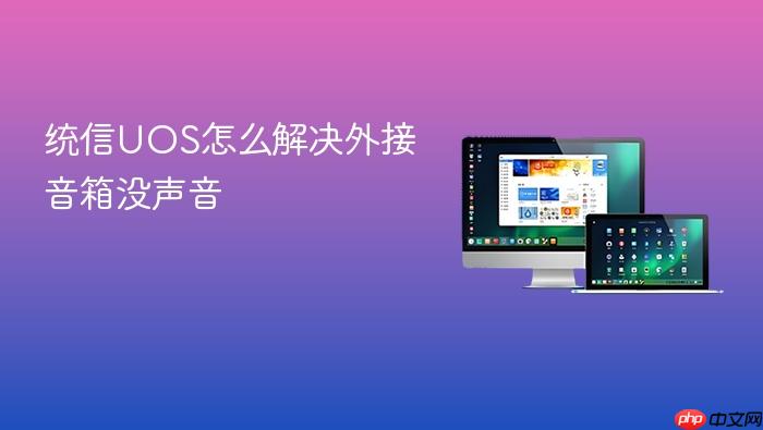 统信uos怎么解决外接音箱没声音