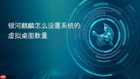银河麒麟怎么设置系统的虚拟桌面数量