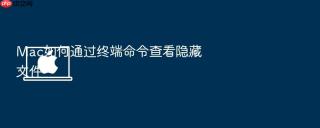 mac如何通过终端命令查看隐藏文件