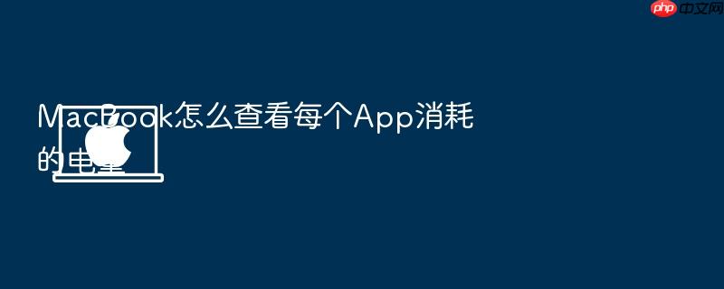 macbook怎么查看每个app消耗的电量