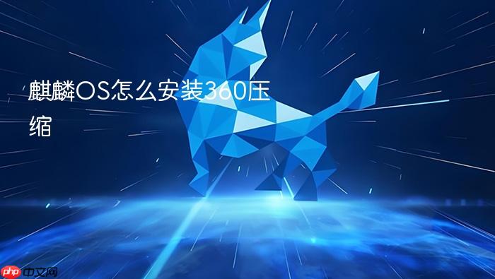 麒麟os怎么安装360压缩