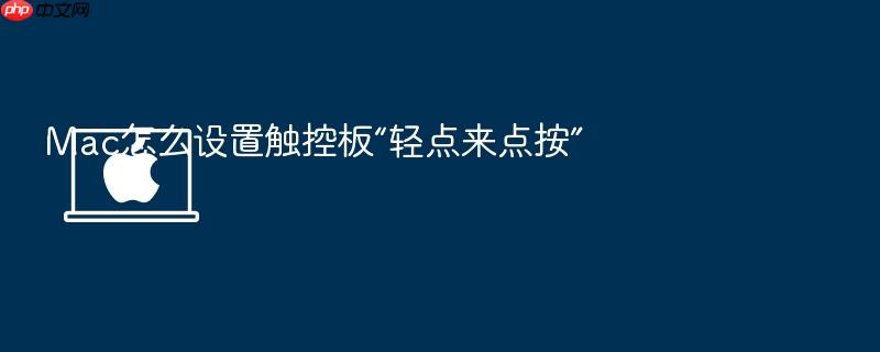 mac怎么设置触控板“轻点来点按”