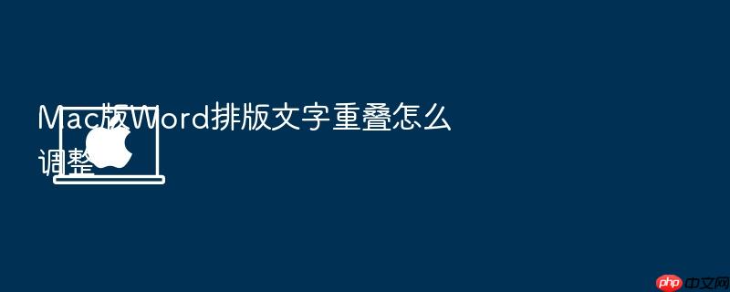 mac版word排版文字重叠怎么调整