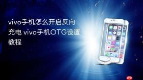 vivo手机怎么开启反向充电 vivo手机OTG设置教程