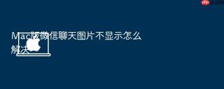 Mac版微信聊天图片不显示怎么解决
