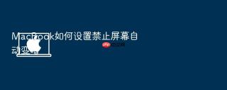 macbook如何设置禁止屏幕自动变暗