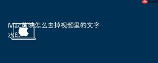 mac剪映怎么去掉视频里的文字水印