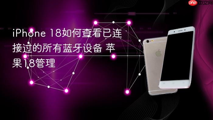 iphone 18如何查看已连接过的所有蓝牙设备 苹果18管理