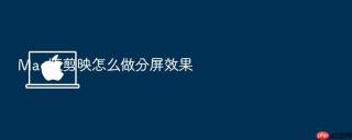 mac版剪映怎么做分屏效果