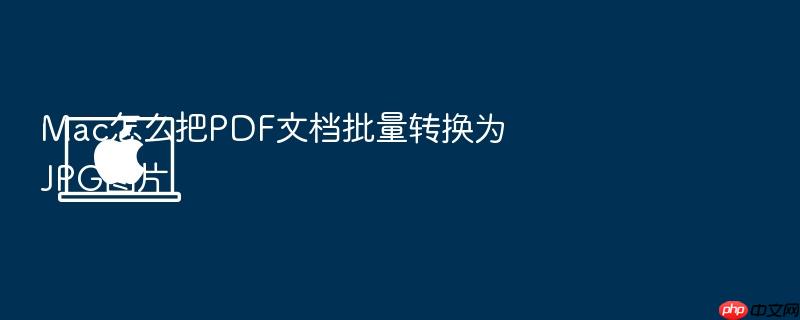 mac怎么把pdf文档批量转换为jpg图片