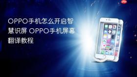 oppo手机怎么开启智慧识屏 oppo手机屏幕翻译教程