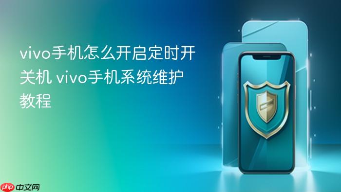 vivo手机怎么开启定时开关机 vivo手机系统维护教程