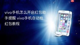 vivo手机怎么开启红包助手提醒 vivo手机自动抢红包教程