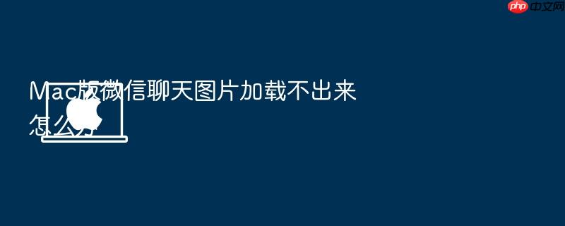 mac版微信聊天图片加载不出来怎么办
