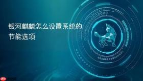 银河麒麟怎么设置系统的节能选项