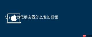 Mac版微信朋友圈怎么发长视频