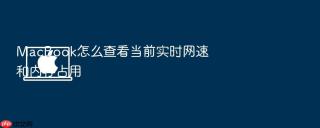 macbook怎么查看当前实时网速和内存占用