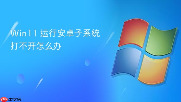 win11 运行安卓子系统打不开怎么办