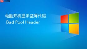 电脑开机显示蓝屏代码 Bad Pool Header