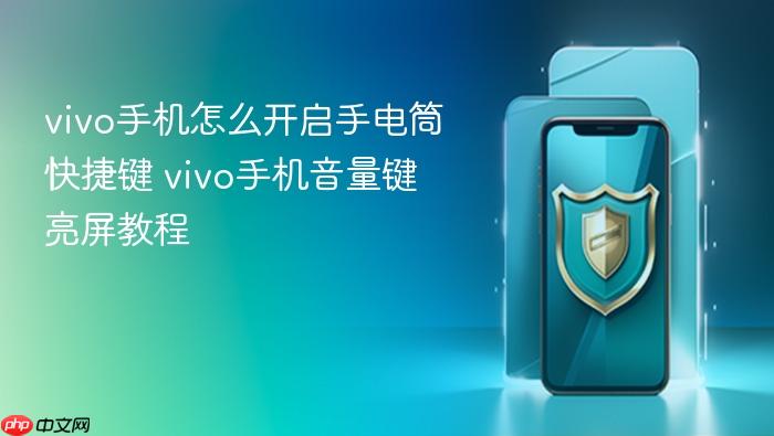 vivo手机怎么开启手电筒快捷键 vivo手机音量键亮屏教程
