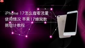 iPhone 17怎么查看流量使用情况 苹果17蜂窝数据统计教程
