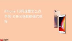 iPhone 18网速慢怎么办 苹果18关闭低数据模式教程